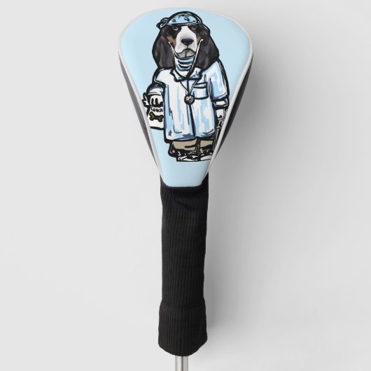 BASSET HOUND DOCTOR GOLFHEADCOVER (Voorkant)