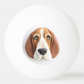 Basset Hound Dog 3D geïnspireerd Pingpongbal (Voorkant)