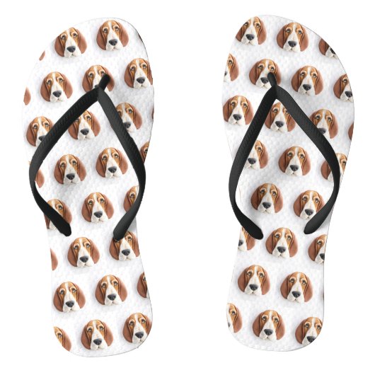 Basset Hound Dog 3D geïnspireerd Teenslippers (Voetbed)