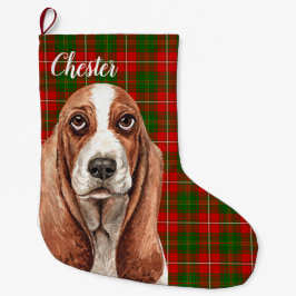 Basset Hound Dog - Aangepast Grote Kerstsok