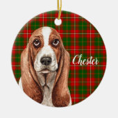Basset Hound Dog - Aangepast Keramisch Ornament (Voorkant)