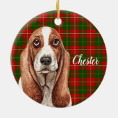 Basset Hound Dog - Aangepast Keramisch Ornament (Achterkant)