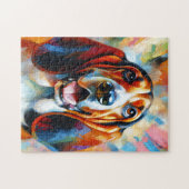 Basset Hound Dog Acryl Print Hondenliefhebber Gift Legpuzzel (Horizontaal)