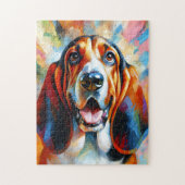 Basset Hound Dog Acryl Print Hondenliefhebber Gift Legpuzzel (Verticaal)