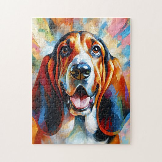 Basset Hound Dog Acryl Print Hondenliefhebber Gift Legpuzzel (Verticaal)