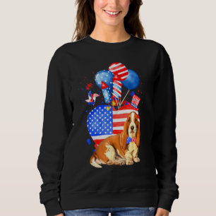 Basset Hound Dog America 4th van juli Amerikaanse  Trui