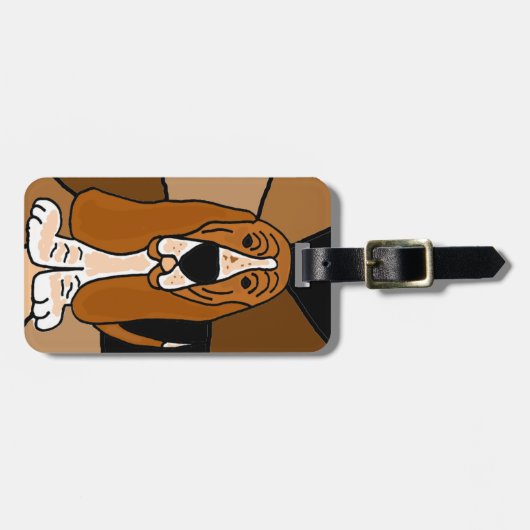 Basset Hound Dog Art Bagagelabel (Voorkant horizontaal)