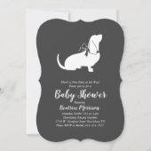 Basset Hound Dog Baby shower genderneutraal Kaart (Voorkant)