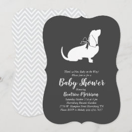 Basset Hound Dog Baby shower genderneutraal Kaart