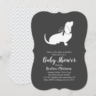 Basset Hound Dog Baby shower genderneutraal Kaart