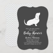 Basset Hound Dog Baby shower genderneutraal Kaart (Voorkant / Achterkant)
