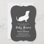 Basset Hound Dog Baby shower genderneutraal Kaart (Voorkant)
