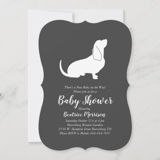 Basset Hound Dog Baby shower genderneutraal Kaart (Voorkant)