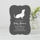 Basset Hound Dog Baby shower genderneutraal Kaart (Staand voorkant)