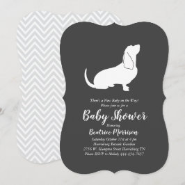 Basset Hound Dog Baby shower genderneutraal Kaart