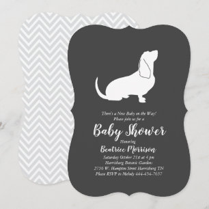 Basset Hound Dog Baby shower Geslacht Neutraal Kaart
