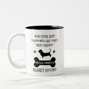 Basset Hound Dog Best Friend Tweekleurige Koffiemok