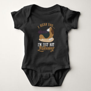 Basset Hound Dog - Big Ears, maar niet beluisteren Romper