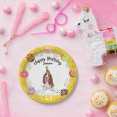 Basset Hound Dog Birthday Donuts Party Paper Bord (Feest)