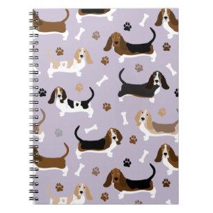 Basset Hound Dog-Botten en Notitieboek poten