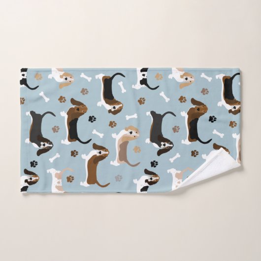 Basset Hound Dog Botten en Paws Bath Towel Set Bad Handdoek (Handdoek)