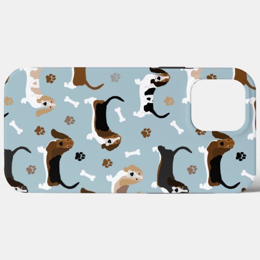 Basset Hound Dog Botten en Paws Case-Mate iPhone Case (Achterkant (horizontaal))