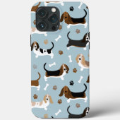 Basset Hound Dog Botten en Paws Case-Mate iPhone Case (Achterkant)