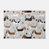Basset Hound Dog Botten en Paws Deurmat (Voorkant)