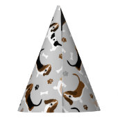 Basset Hound Dog Botten en Paws Feesthoedjes (Achterkant)