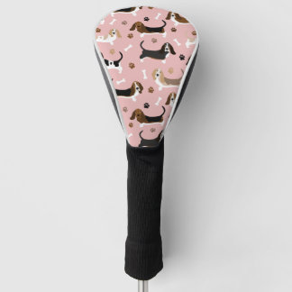 Basset Hound Dog Botten en Paws Golfheadcover