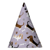 Basset Hound Dog Botten en Paws Party Pet Feesthoedjes (Rechts)