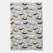 Basset Hound Dog Botten en Paws Theedoek (Verticaal)