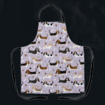 Basset Hound Dog-Botten en Schort poten<br><div class="desc">Cute Basset Hound-honden met bruine,  zwarte,  witte en citroenjassen met verspreide botten van honden en pootjes drukken een leuk hondpatroon.</div>