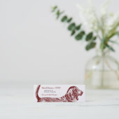 Basset Hound Dog Business Mini Visitekaartje (Staand voorkant)