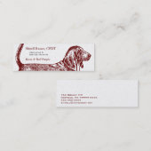 Basset Hound Dog Business Mini Visitekaartje (Voorkant / Achterkant)