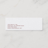 Basset Hound Dog Business Mini Visitekaartje (Achterkant)