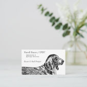 Basset Hound Dog Business Visitekaartje (Staand voorkant)
