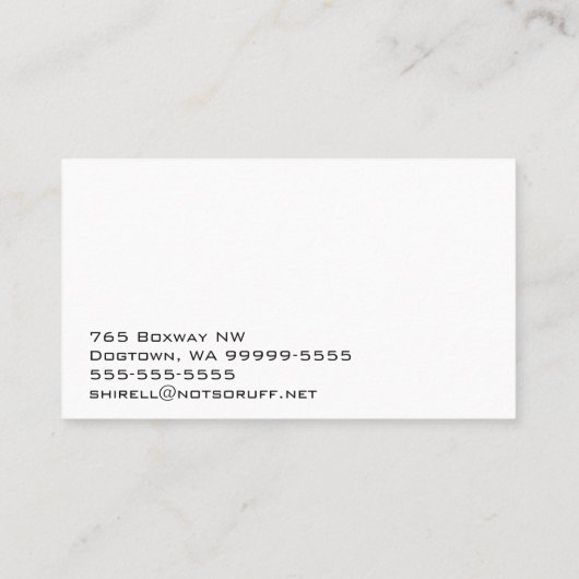 Basset Hound Dog Business Visitekaartje (Achterkant)