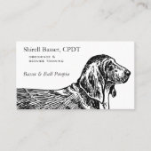 Basset Hound Dog Business Visitekaartje (Voorkant)