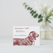 Basset Hound Dog Business Visitekaartje (Staand voorkant)