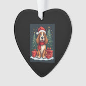 Basset Hound Dog Christmas Parties Santa Dog Lover Ornament (voorkant)