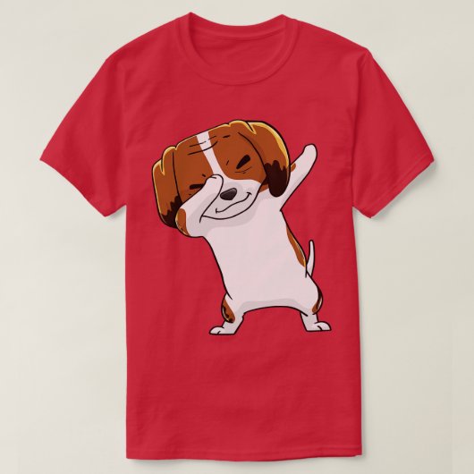 Basset Hound Dog Dabbing Kawaii T-shirt (Design voorkant)