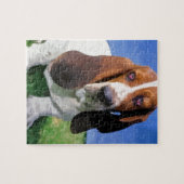 Basset Hound Dog Design Legpuzzel (Horizontaal)