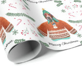 Basset Hound Dog die kerstavond zoethouder was Cadeaupapier (Rol Hoek)