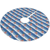 Basset Hound Dog Driving Car In Snow Christmas Kerstboom Rok (Gekanteld)