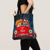 Basset Hound Dog Driving Car Scary Halloween Tote Bag (Dichtbij)