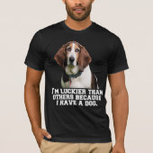 Basset Hound Dog Eigenaar Ik ben Luckier dan ander T-shirt (Voorkant)