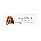 Basset Hound Dog Etiket (Voorkant)