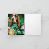 Basset Hound Dog fiets St. Patrick's Day Kaart (Binnen)