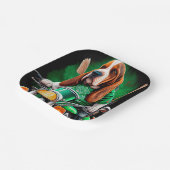 Basset Hound Dog fiets St. Patrick's Day Papieren Bordje (Gebogen)